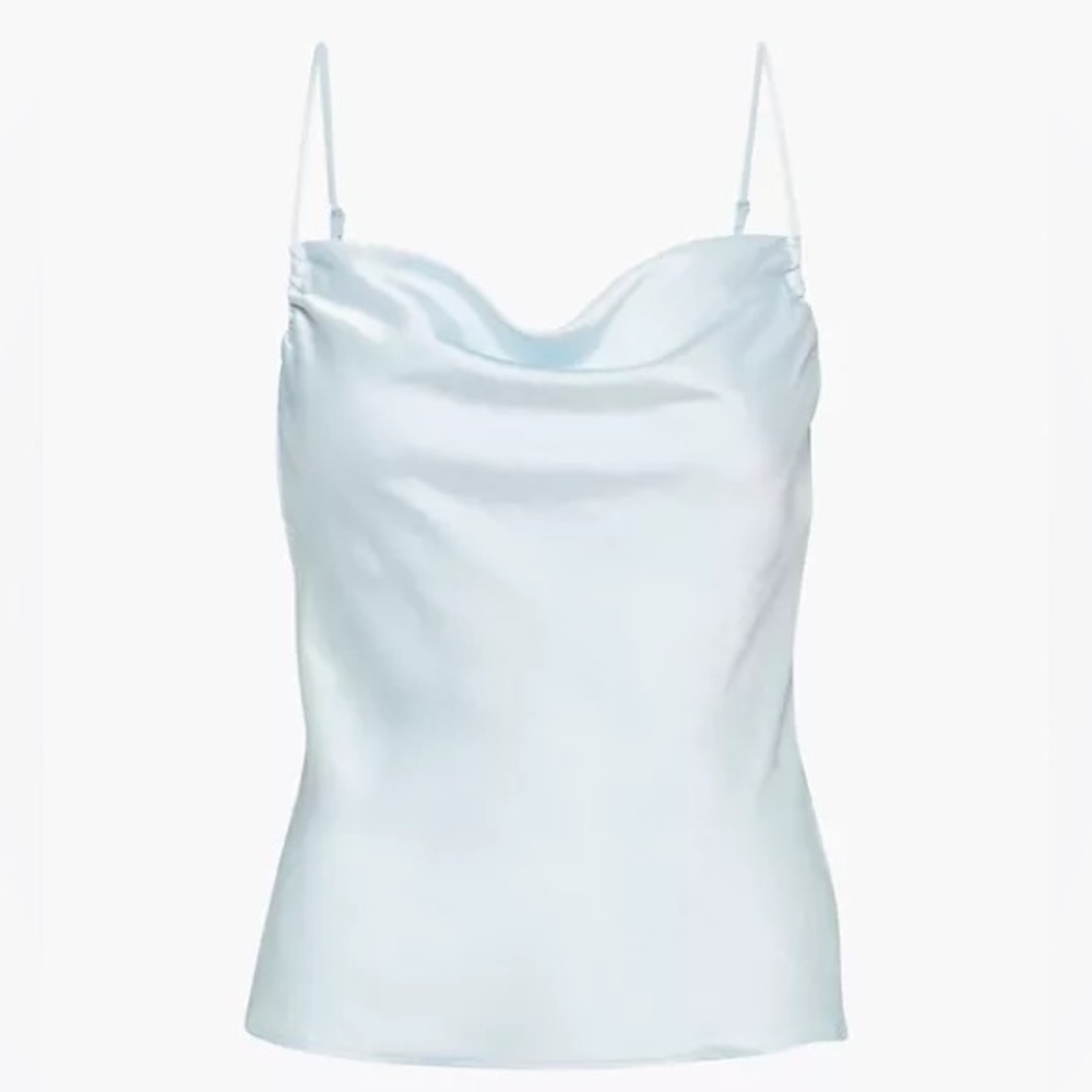 Aritzia Satin Light Blue Top